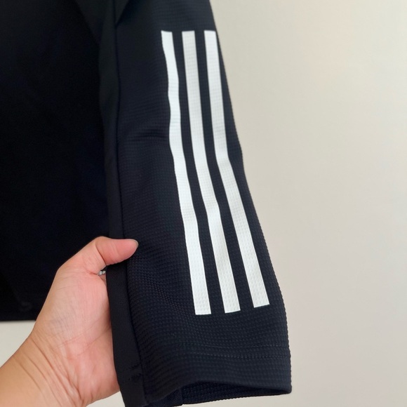 Adidas RUSA Mens Aeroready Black Performance Jacket Medium Outdoor Casual Zip Up - Picture 7 of 14